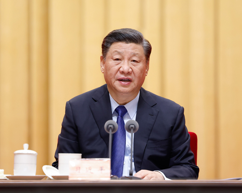2月20日，党史学习教育动员大会在北京召开。中共中央总书记、国家主席、中央军委主席习近平出席会议并发表重要讲话。新华社记者 黄敬文 摄