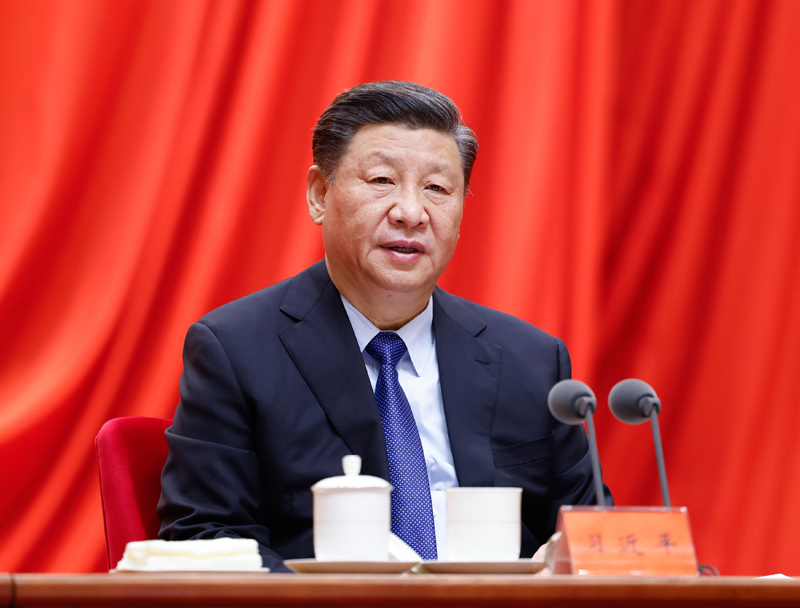 2月20日，党史学习教育动员大会在北京召开。中共中央总书记、国家主席、中央军委主席习近平出席会议并发表重要讲话。新华社记者 黄敬文 摄